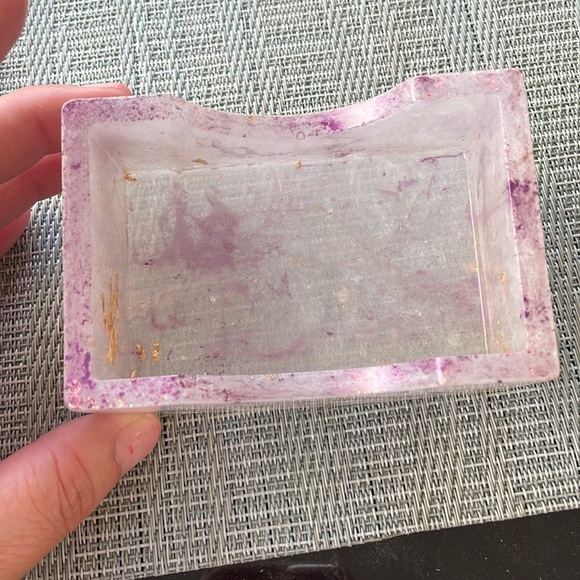 Handmade Pressed Flower Coaster Set and Holder Square Delicate - Picture 7 of 16